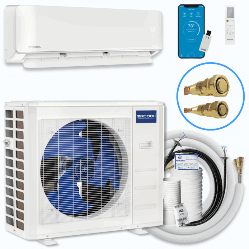 18000 BTU MRCOOL DIY 5th Gen 22.5 SEER2 1.5 Ton Mini-Split Heat Pump Complete System 25 ft. Pre-Charged Line Set 115-Volt-R454B